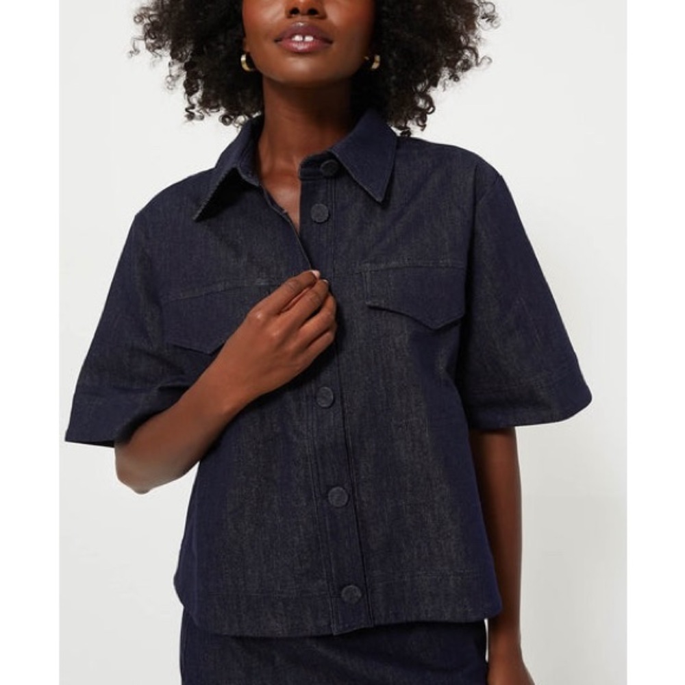 Tuckernuck Dark Indigo Short-Sleeve Denim Shirt